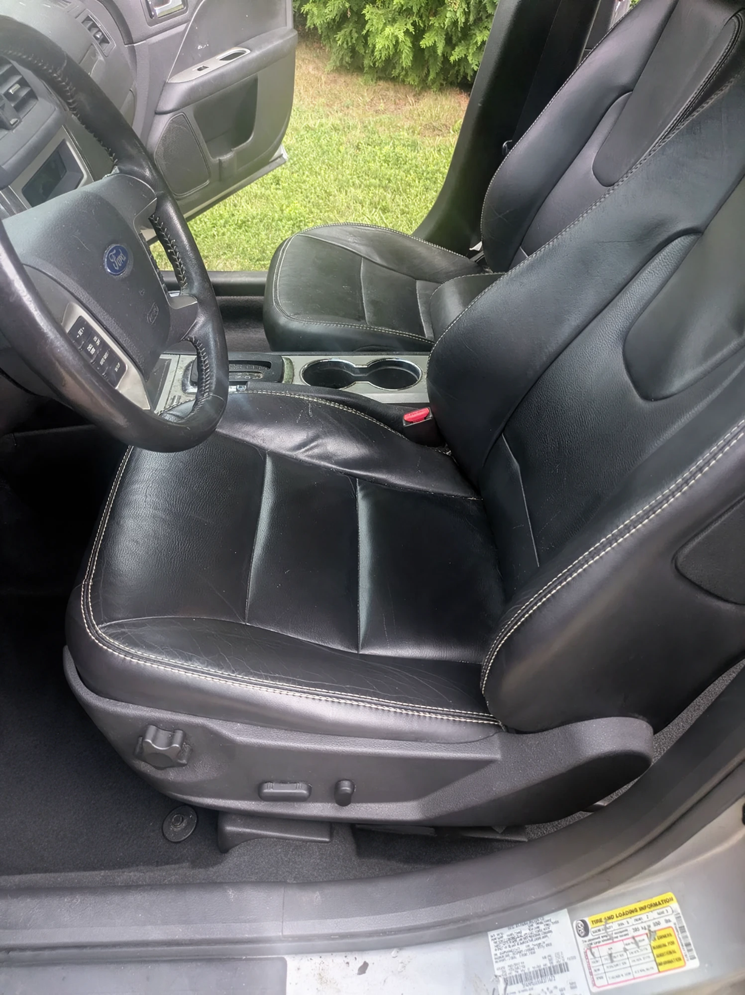 Driver seat after detailing with clean floor